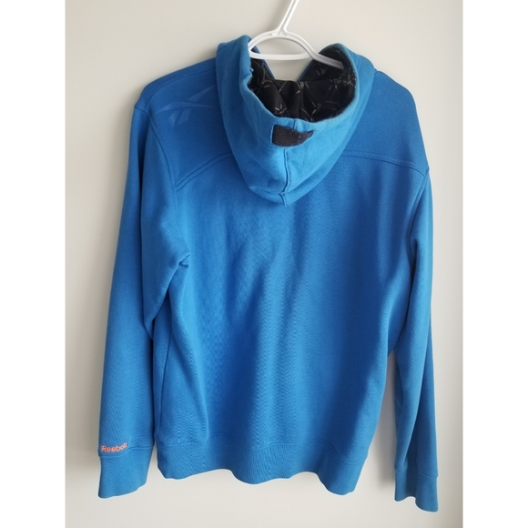 MENS LARGE REEBOK ATHLETIC PULL OVER HOODIE - Picture 2 of 7